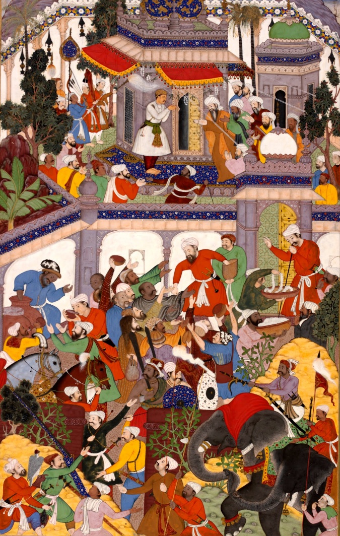 Victoria and Albert Museum Akbar Visits The Tomb Of Khwajah Mu in Ad-Din ... (1590-1595 (Painted) - 1595)Details Basawan.jpeg